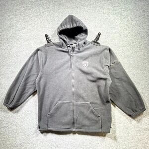 AGMI NFL Oakland Raiders Hoodie Men's 2XL-3XL? 54" Chest Black Fleece Full Zip